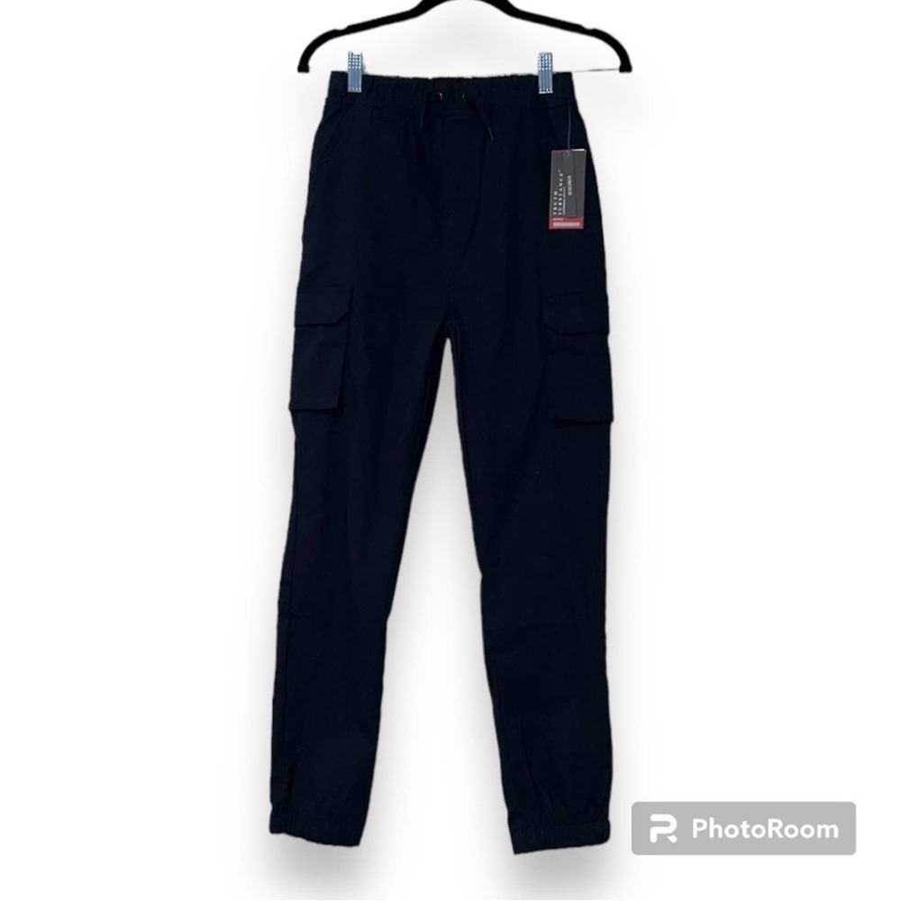 TRUTH SUBSTANCE medium 10/12 black jogger stretch elastic waist legs pants tie